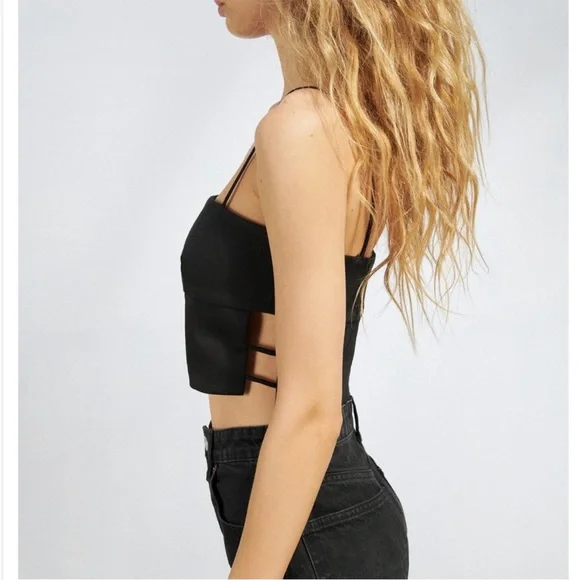 Zara Cut Out Crop Top - Picture 3 of 8